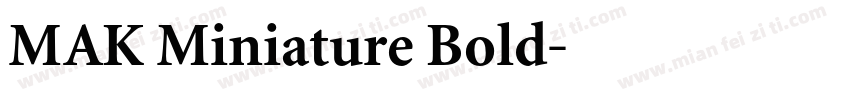 MAK Miniature Bold字体转换